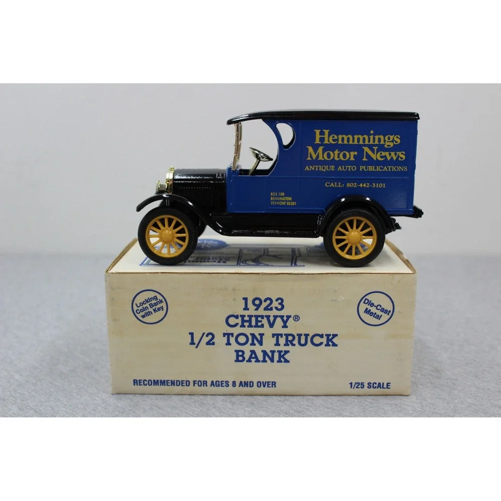 ERTL 1923 Chevy 1/2 Ton Truck Bank Blue Hemmings Motor News 1/25 Die-Cast‎ 7620